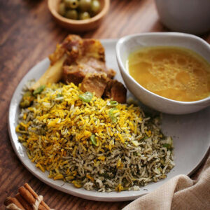 باقالی پلو با ماهیچه